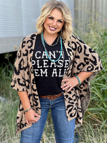 Fuzzy Leopard Kimono