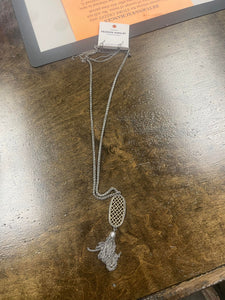 Silver/Gold Tassel Necklace Set