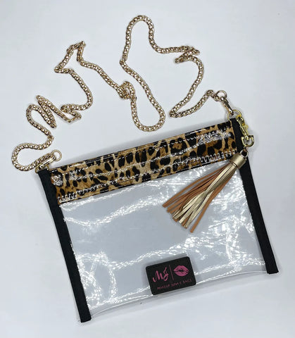 In The Clear Leopard Crossbody