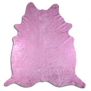Acid Wash Pink on Pink Suede Leather Hide