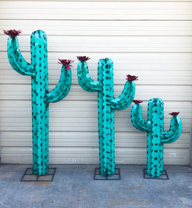 Tall Saiga Metal Cactus