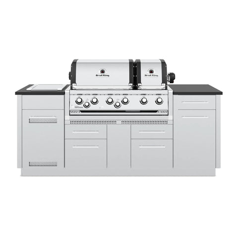 Broil King Imperial S 690i 6-Burner Propane Gas Grill Center With Rotisserie & Side Burner - Stainless Steel