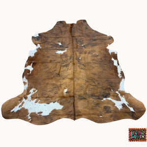 Light Brindle Whitebelly Cowhide - Jumbo Size 7-8 foot