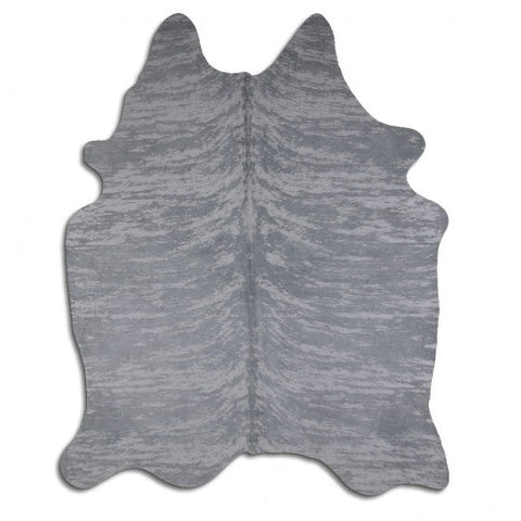 Grey Brindle Suede Leather Hide
