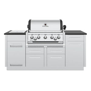 Broil King Imperial S 590i 5-Burner Propane Gas Grill Center With Rotisserie & Side Burner - Stainless Steel
