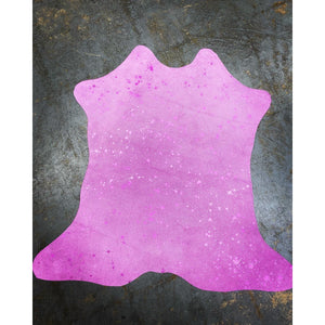 Pink & Pink Acid Wash Suede Leather Hide