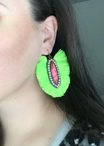 The Casper Earring-Lime