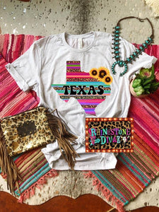 Sunflower/Serape Texas Tee