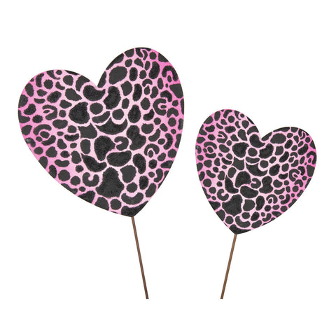 PINK LEOPARD HEARTS