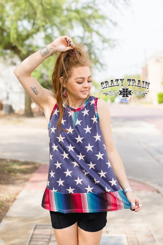 Star Spangled Serape Tank