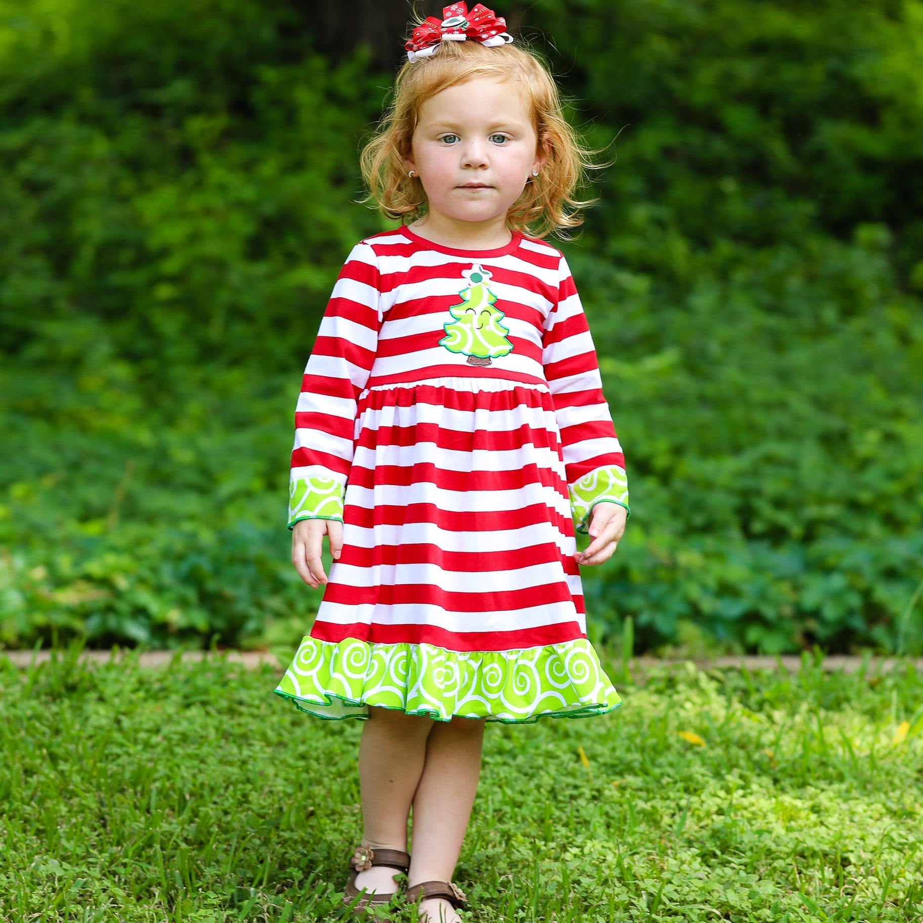 Stripe Christmas Tree Dress