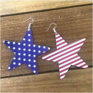 Flag Star Earrings