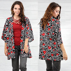 Black/Red Heart Duster