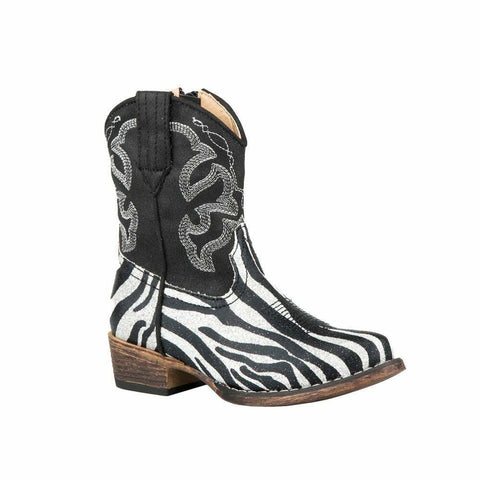 Girls Roper Zebra Boots