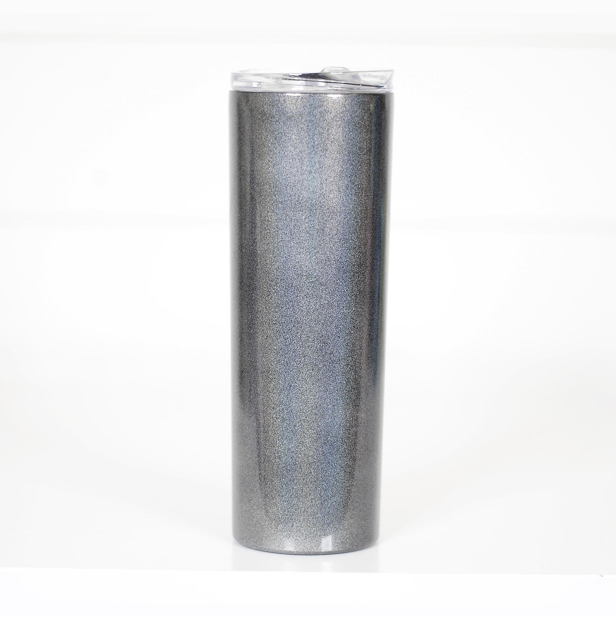 Black Glitter Tall Travel Cup