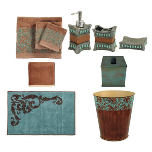 Turquoise 13 PC Bath Accessary and Wyatt Towel Set