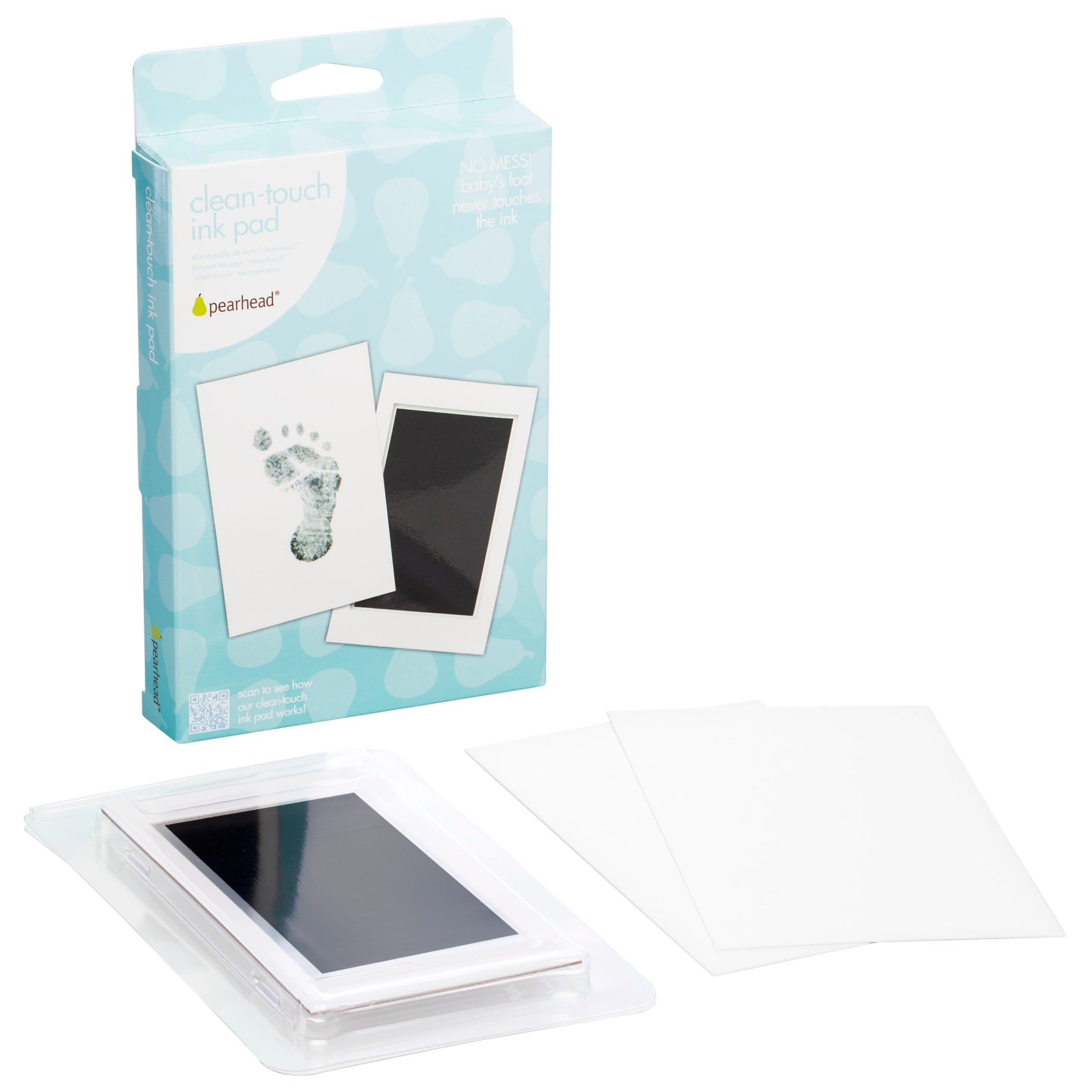 Black Handprint or Footprint Clean-Touch Ink Pad
