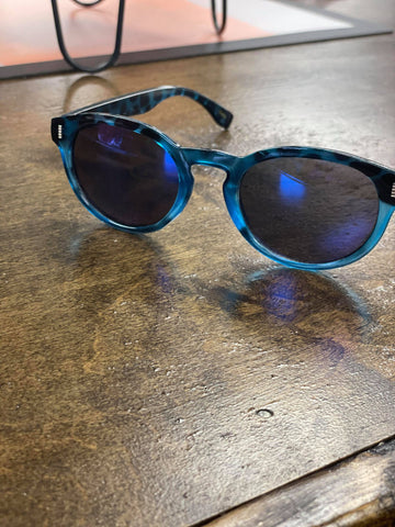 Blue Leopard Sunglasses