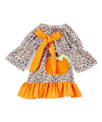 Orange Leopard Pumpkin Dress