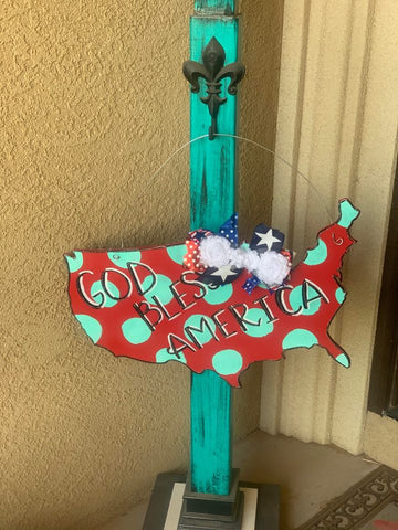 God Bless America Door Hanger