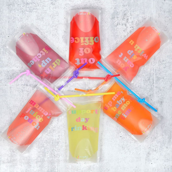 Adult Drink Pouch With Straws