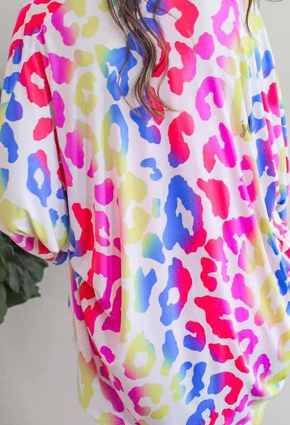Rainbow Leopard Cardigan