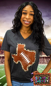 Football Leopard Texas Tee