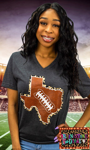 Football Leopard Texas Tee