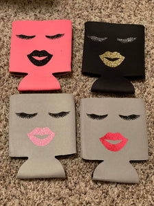 Glitter Lash & Lip Koozies