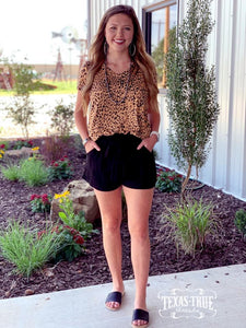 Leopard Vneck Top