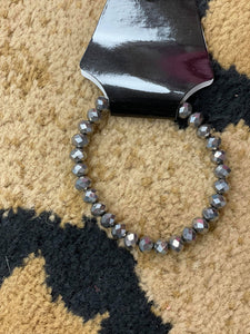 Grey Metallic Bead Bracelet