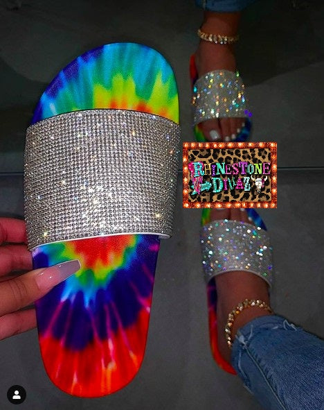 Rhinestone Rainbow Slides