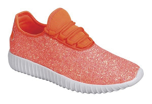 Neon Orange Glitter Bomb Sneaker