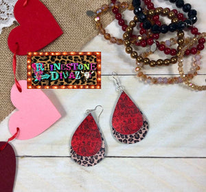 Red Leopard Double Layer Earring