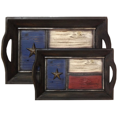 Texas Flag 2PC Tray Set