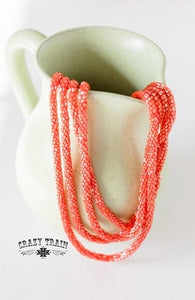 Coral Loopty Loo Necklace