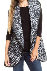 Grey Leopard Vest