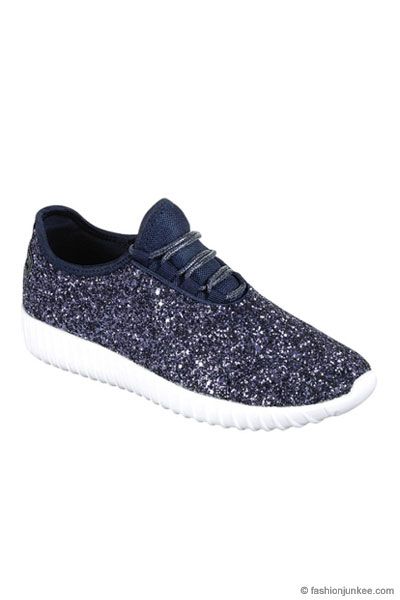 Navy Glitter Bomb Sneaker