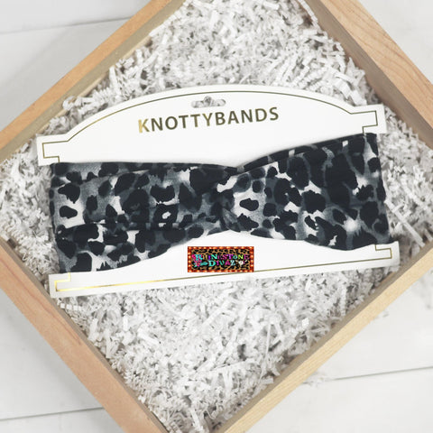 Black Leopard Headband