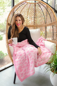 Pink Leopard Cozy Blanket