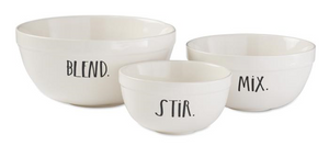 Stem Print Mixing Bowls, Set of 3