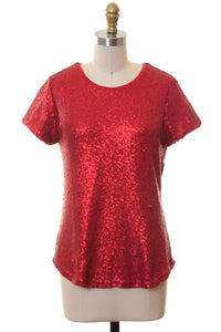 Red Sequin Top