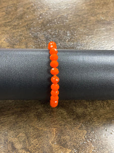 Bright Orange Bead Bracelet