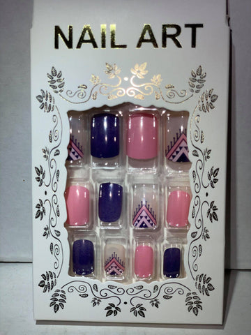 Pink/Purple Press On Nails