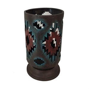 Colorful Aztec Hurricane Candle Holder