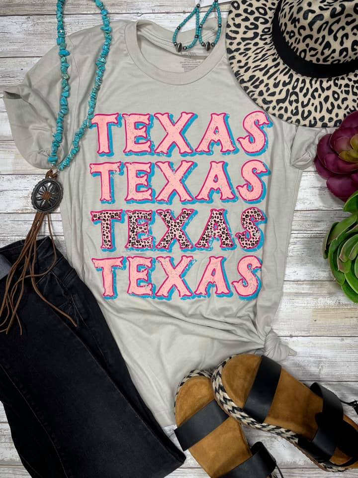 Leopard Texas Repeat Tee