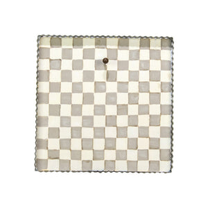 Tan & White Checkered Art Display