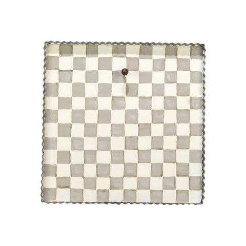 Tan & White Checkered Art Display