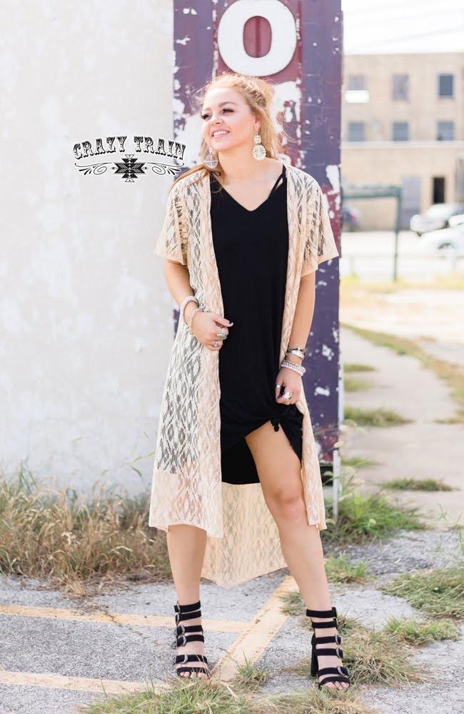 Cream Albuquerque Aztec Lace Duster