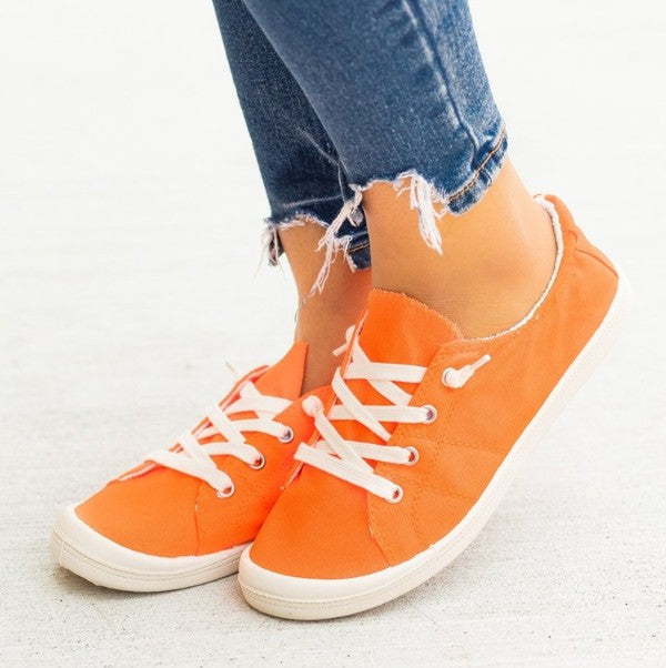 Neon Orange Comfort Sneaker